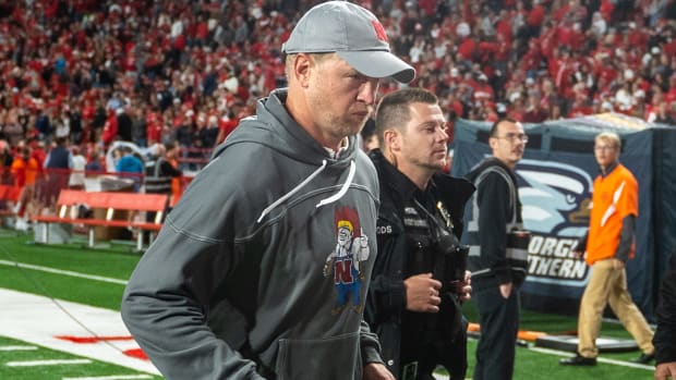 Scott Frost postgame 2022 Nebraska vs Georgia Southern football USATSI_19026130